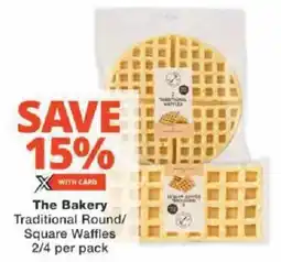 Checkers The Bakery Traditional Round/ Square Waffles offer