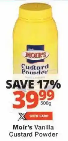 Checkers Moir's Vanilla Custard Powder offer