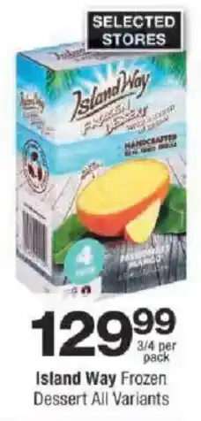 Checkers Island Way Frozen Dessert All Variants offer