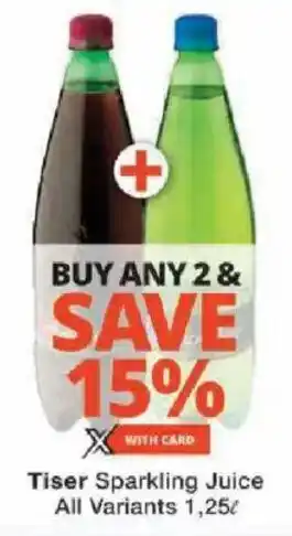 Checkers Tiser Sparkling Juice All Variants offer