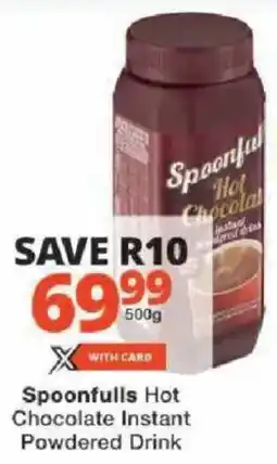 Checkers Spoonfulls Hot Chocolate Instant Powdered Drink offer