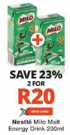 Checkers Nestlé Milo Malt Energy Drink offer