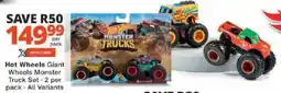 Checkers Hot Wheels Giant Wheels Monster Truck Set offer