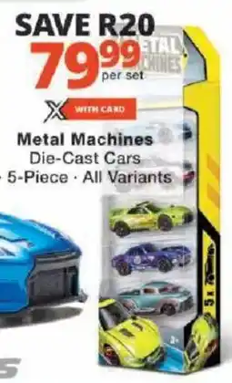 Checkers Metal Machines Die-Cast Cars offer