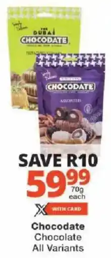 Checkers Chocodate Chocolate All Variants offer