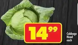 Shoprite Cabbage Head offer