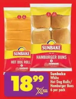 Shoprite Sunbake White Hot Dog Rolls/ Hamburger Buns offer