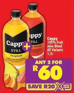Shoprite Cappy 100% Fruit Juice Blend All Variants offer