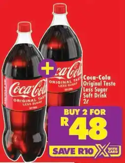 Shoprite Coca-Cola Original Taste Less Sugar Soft Drink offer