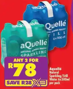 Shoprite Aquellé Natural Sparkling/ Still Water offer