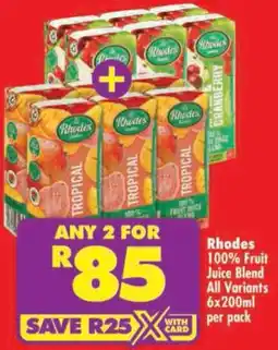 Shoprite Rhodes 100% Fruit Juice Blend All Variants offer