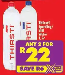 Shoprite Thirsti Sparkling/ Still Water offer