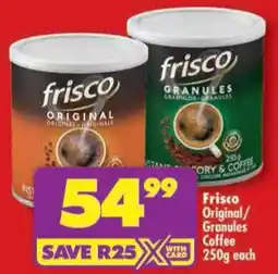 Shoprite Frisco Original/ Granules Coffee offer