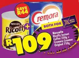Shoprite Nescafe Ricoffy Instant Coffee + Cremora Creamer Original offer