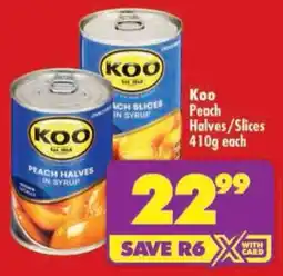 Shoprite Koo Peach Halves/ Slices offer