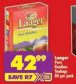 Shoprite Laager Pure Rooibos Teabags offer