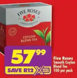 Shoprite Five Roses Smooth Ceylon Blend Tea offer