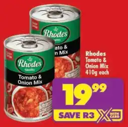 Shoprite Rhodes Tomato & Onion Mix offer