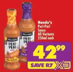 Shoprite Nando's Peri-Peri Sauce All Variants offer
