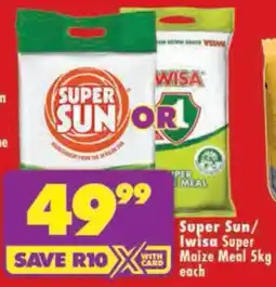 Shoprite Super Sun/ Iwisa Super Maize Meal offer