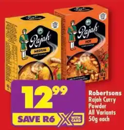 Shoprite Robertsons Rajah Curry Powder All Variants offer