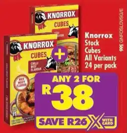 Shoprite Knorrox Stock Cubes All Variants offer