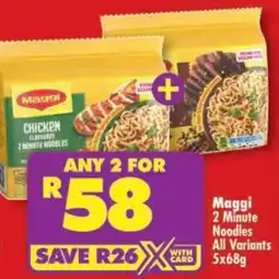 Shoprite Maggi 2 Minute Noodles All Variants offer