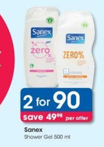 Clicks Sanex Shower Gel 500 ml offer