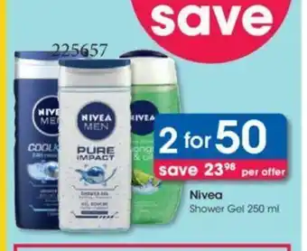 Clicks Nivea Shower Gel 250 ml offer