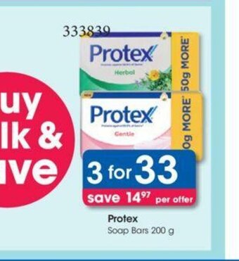 Clicks Protex Soap Bars 200g offer