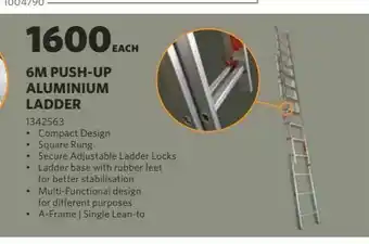 BUCO 6m puch-up aluminium ladder offer