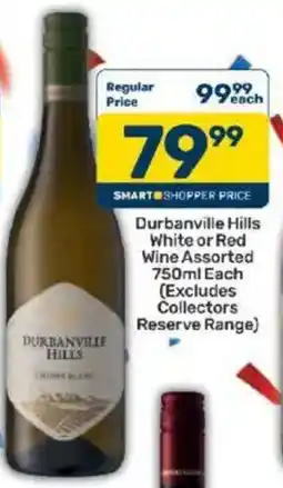 Pick n Pay Liquor Durbanville Hills White or Red Wine Assorted offer