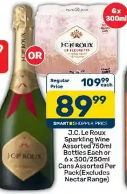 Pick n Pay Liquor J.C. Le Roux Sparkling Wine Assorted Bottles or Cans Assorted offer