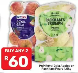 Pick n Pay Hypermarket PnP Royal Gala Apples or Packham Pears offer