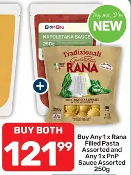 Pick n Pay Hypermarket Rana Filled Pasta Assorted and Any PnP Sauce Assorted offer