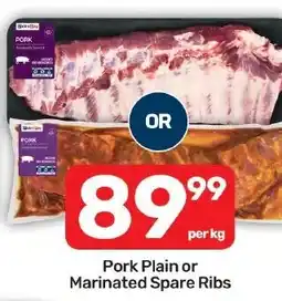 Pick n Pay Hypermarket Pork Plain or Marinated Spare Ribs offer