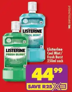 Shoprite Listerine Cool Mint/ Fresh Burst offer