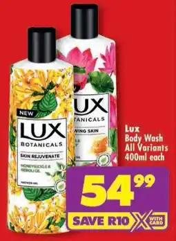 Shoprite Lux Body Wash All Variants offer