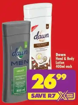 Shoprite Dawn Hand & Body Lotion offer
