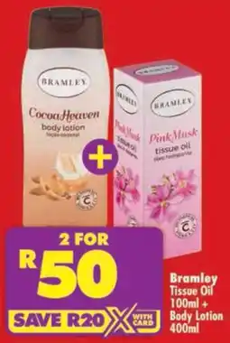 Shoprite Bramley Tissue Oil + Body Lotion offer