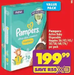 Shoprite Pampers Active Baby Disposable Nappies offer