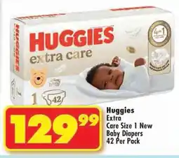 Shoprite Huggies Care Size 1 New Baby Diapers offer