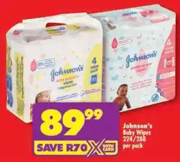 Shoprite Johnson's Baby Wipes offer