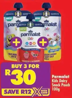 Shoprite Parmalat Kids Dairy Snack Pouch offer