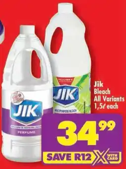 Shoprite Jik Bleach All Variants offer