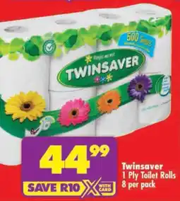 Shoprite Twinsaver 1 Ply Toilet Rolls offer