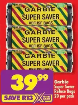 Shoprite Garbie Super Saver Refuse Bags offer
