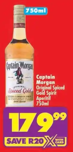 Shoprite Captain Morgan Original Spiced Gold Spirit Aperitif offer