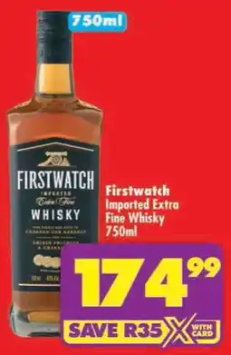 Shoprite Firstwatch Imported Extra Fine Whisky offer