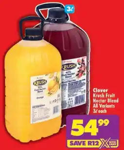 Shoprite Clover Krush Fruit Nectar Blend All Variants offer